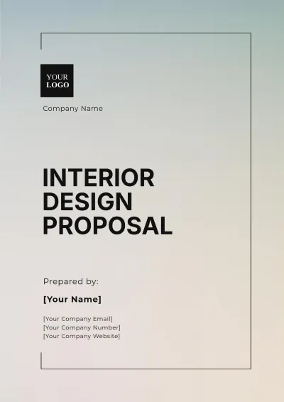 Free Interior Design Proposal Template to Edit Online