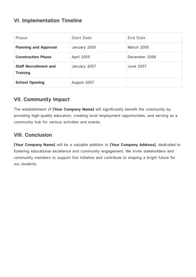 Free School Proposal Template to Edit Online