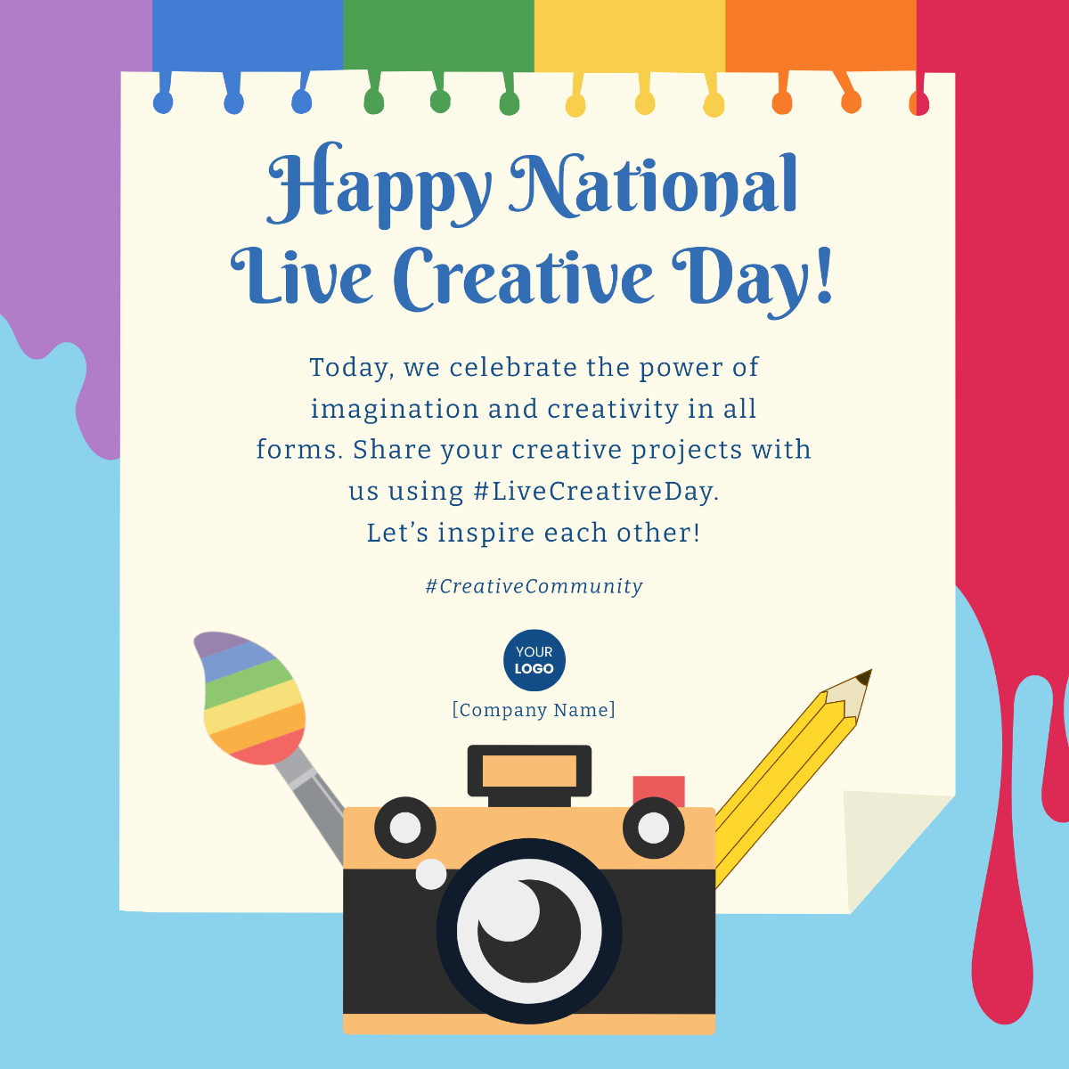 National Live Creative Day Template