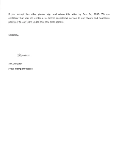 Free Simple Work from Home Offer Letter Template to Edit Online