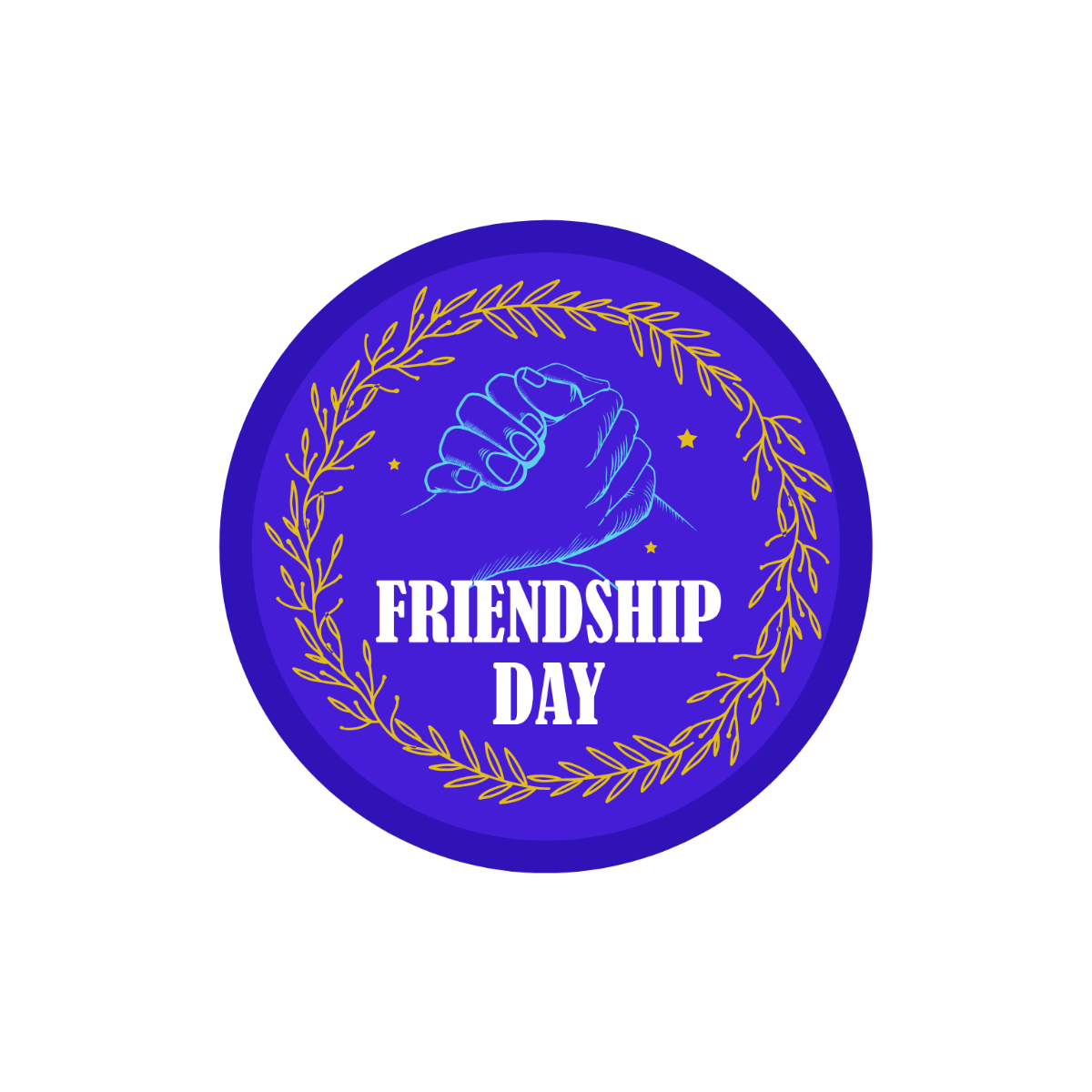 Friendship Day Emblem Clipart - Edit Online | Template.net