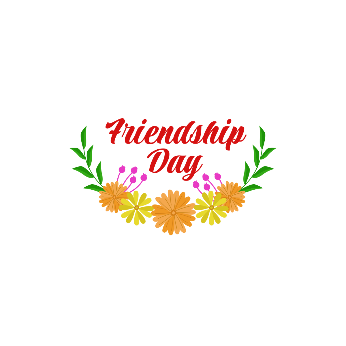 Friendship Day Flower Clipart - Edit Online | Template.net