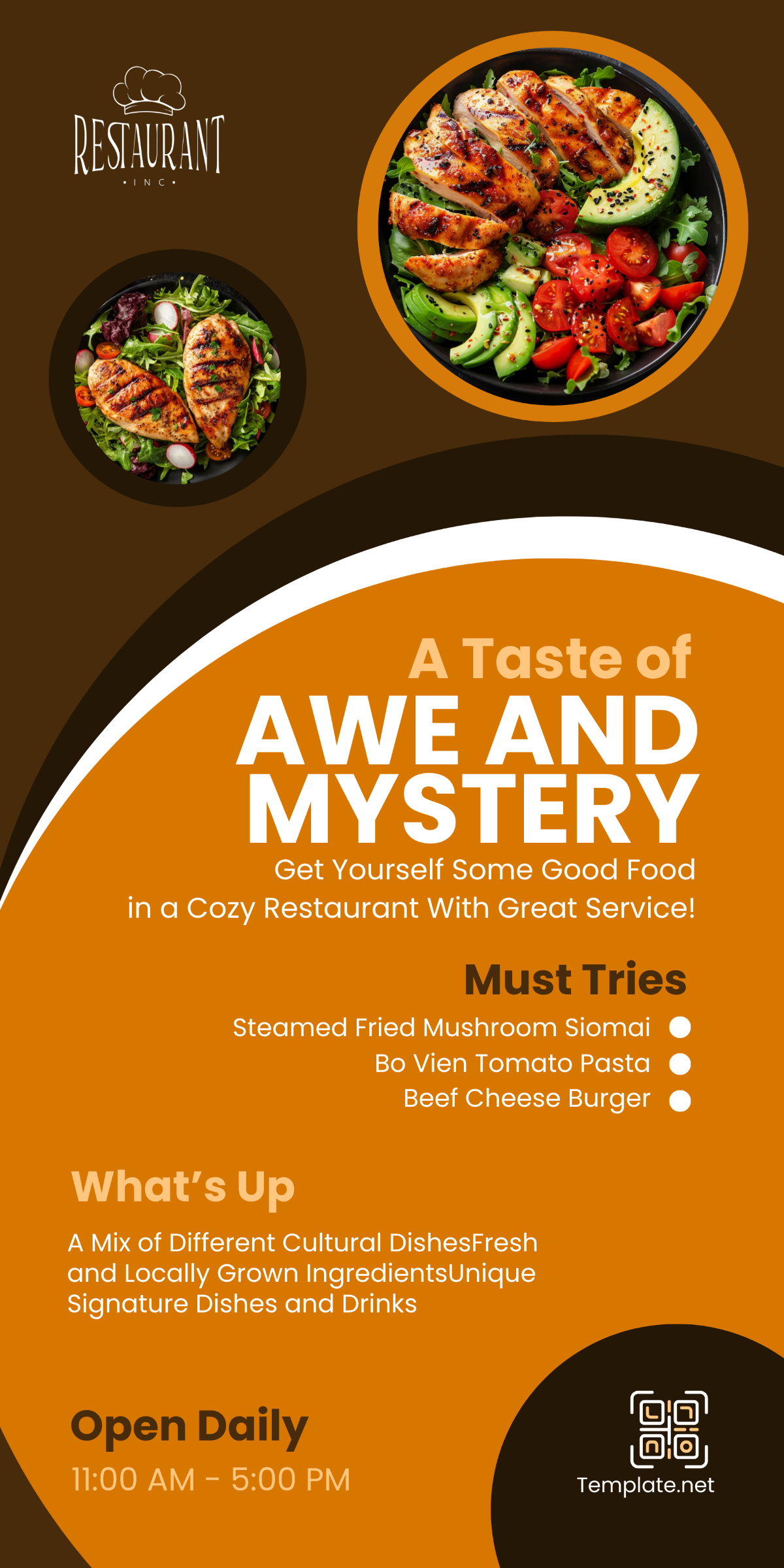 Restaurant Roll-up Banner Template