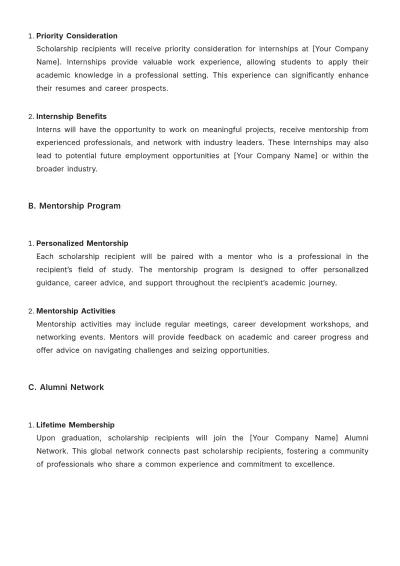 Free Scholarship Guideline Template to Edit Online