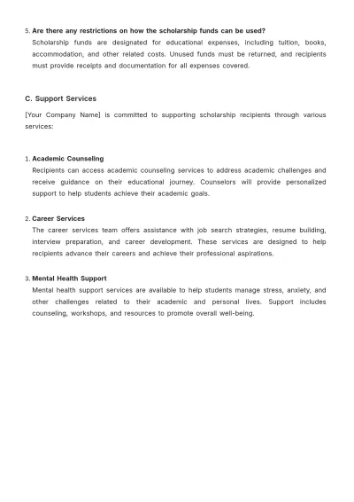 Free Scholarship Guideline Template to Edit Online