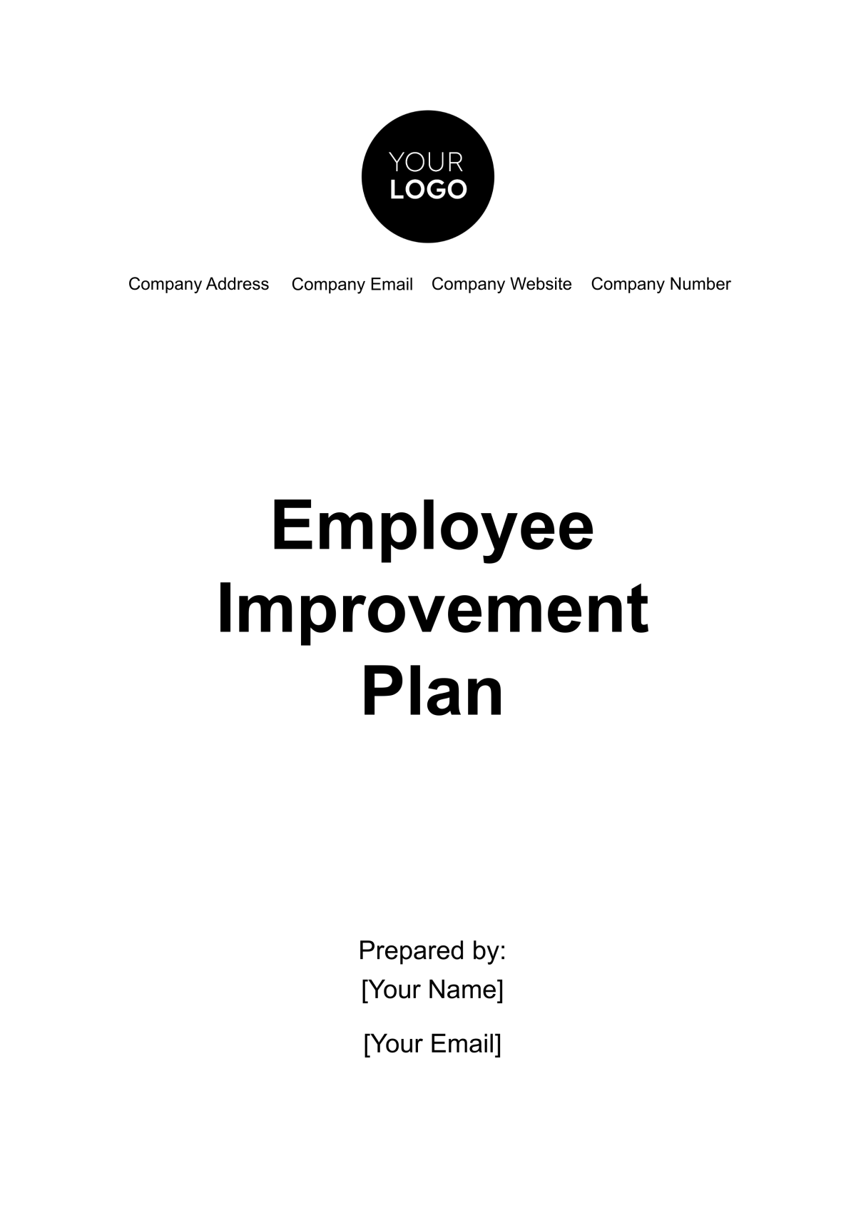 Free Employee Improvement Plan Template