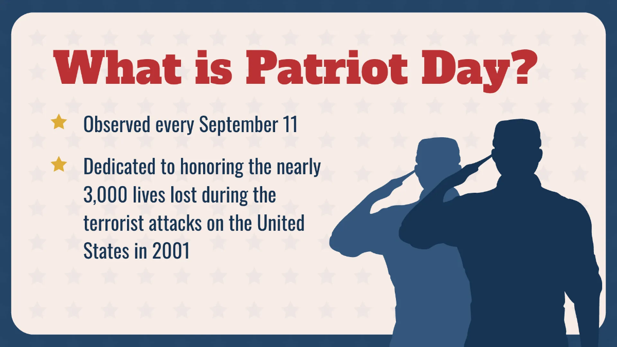 Free Patriot Day Presentation Template to Edit Online
