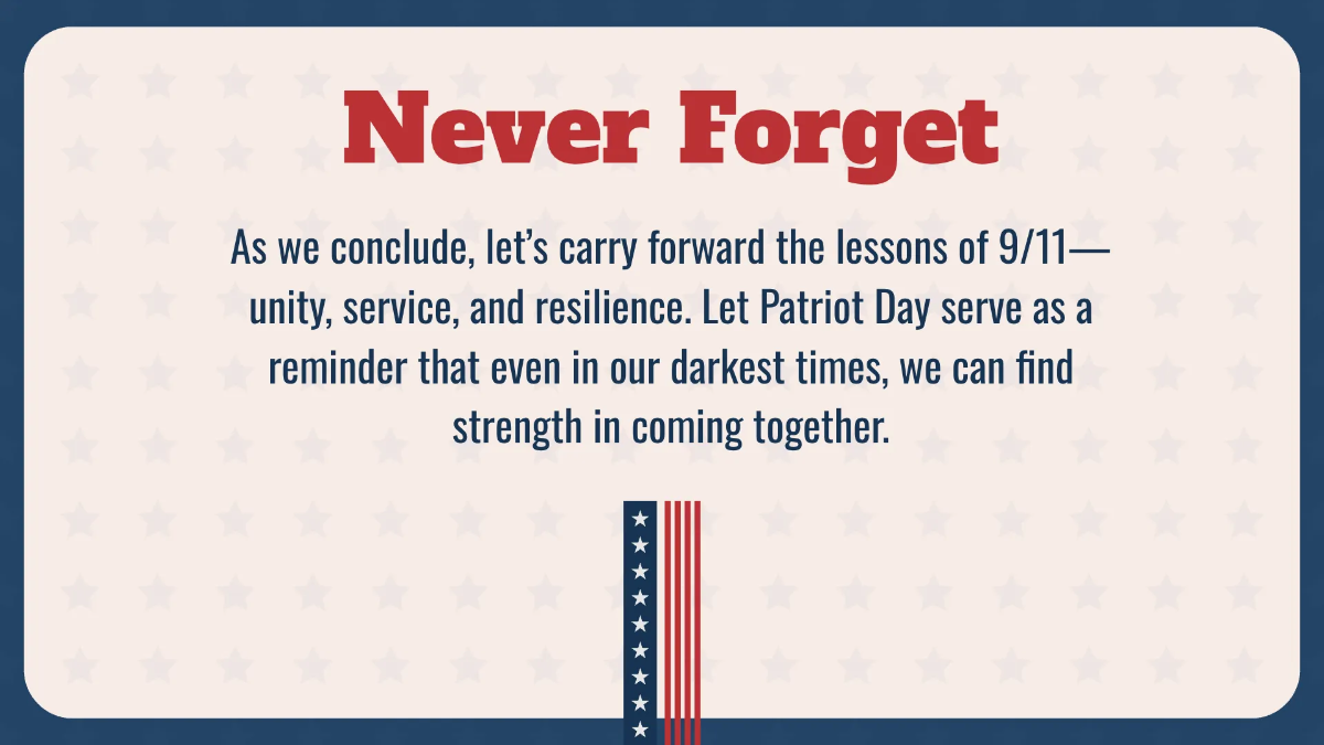 Free Patriot Day Presentation Template to Edit Online