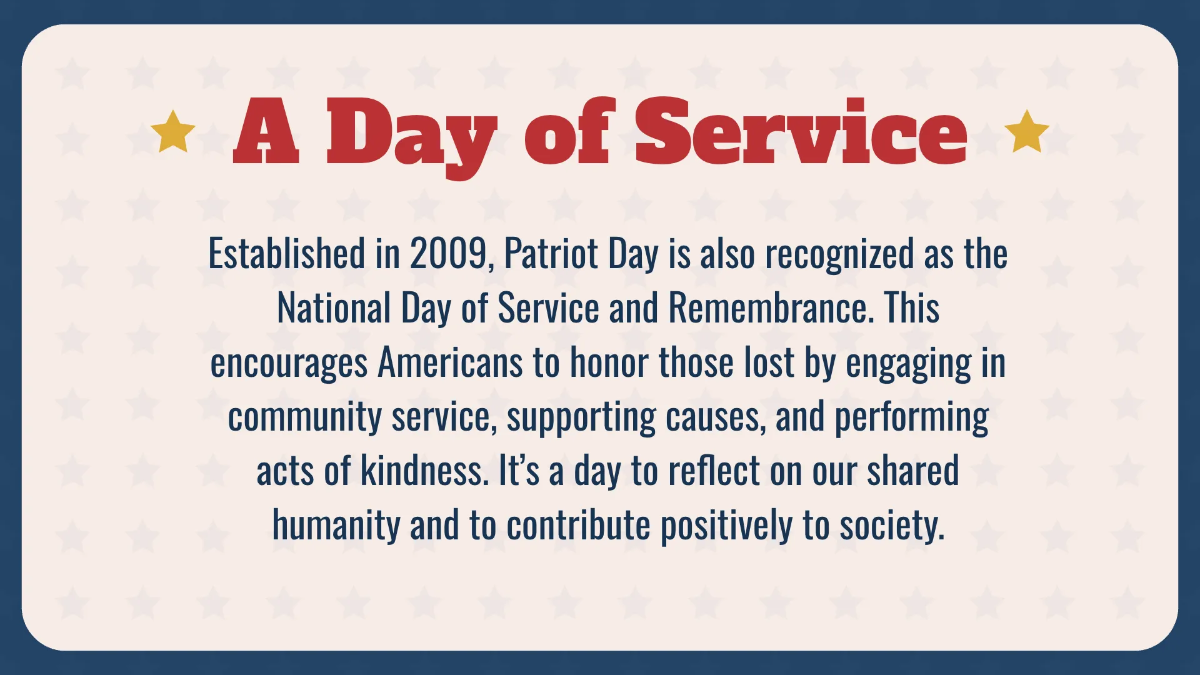 Free Patriot Day Presentation Template to Edit Online