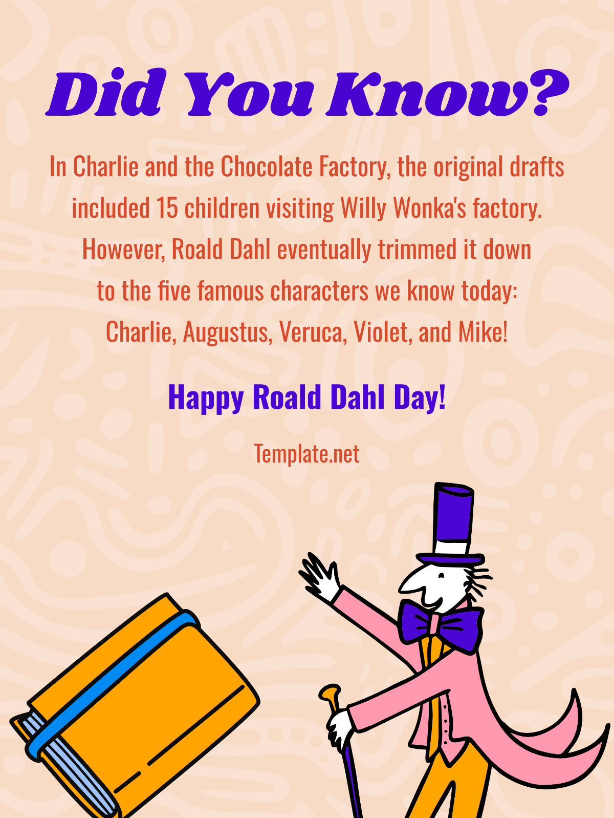 Roald Dahl Story Day Template - Edit Online & Download