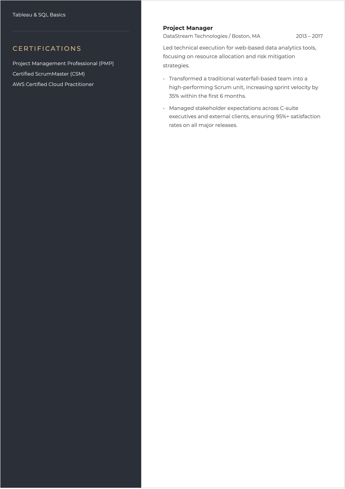 Free Good Resume Format Template to Edit Online