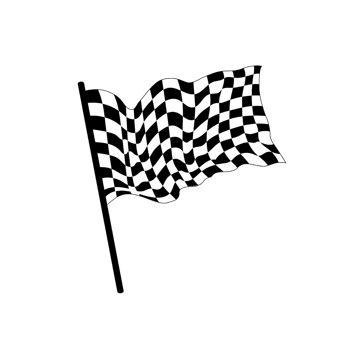 Black & White Racing Flag Clipart - Edit Online | Template.net