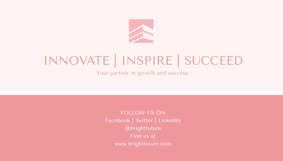 Free Pink Business Card Template to Edit Online