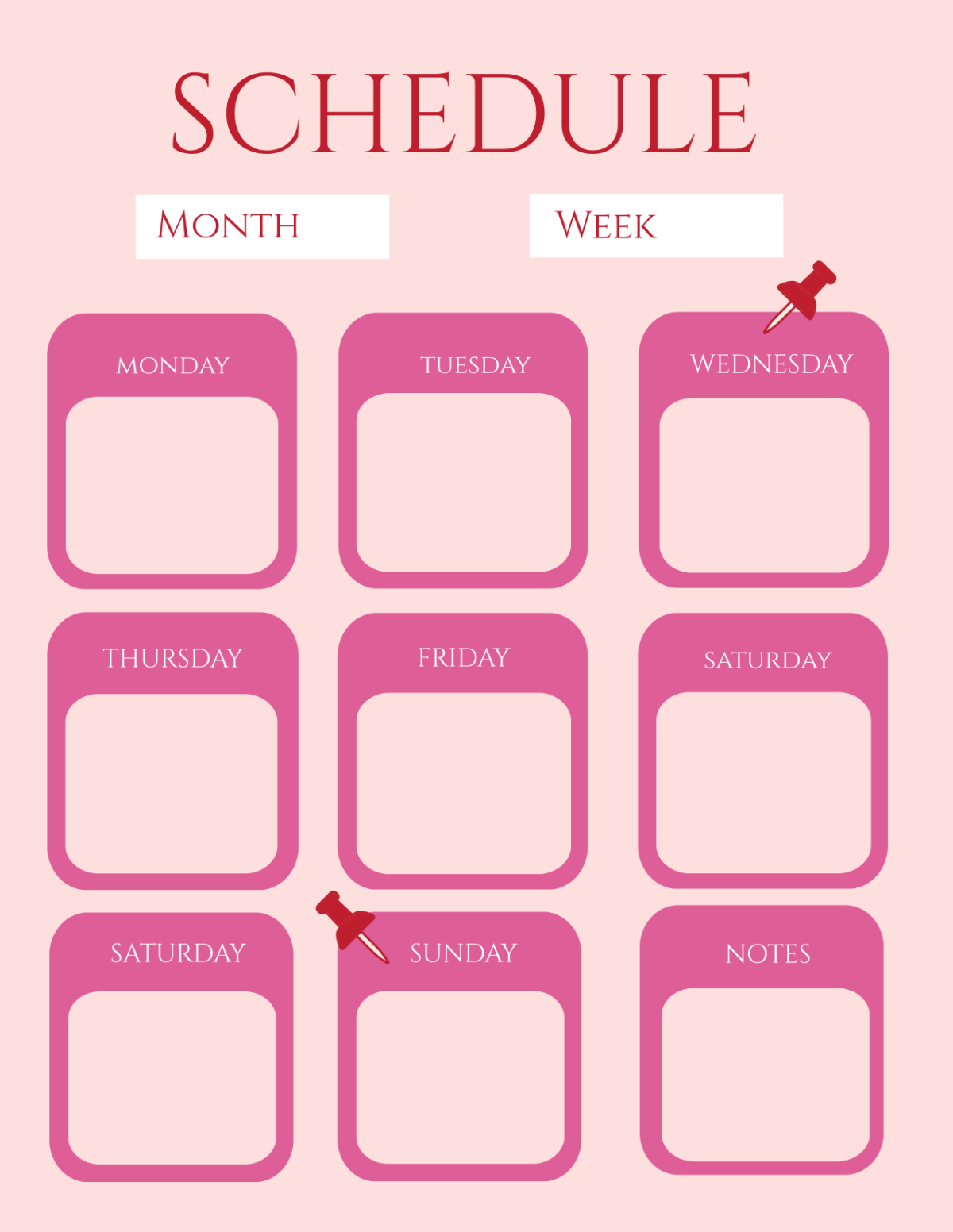 Pink Schedule Template | Template.net