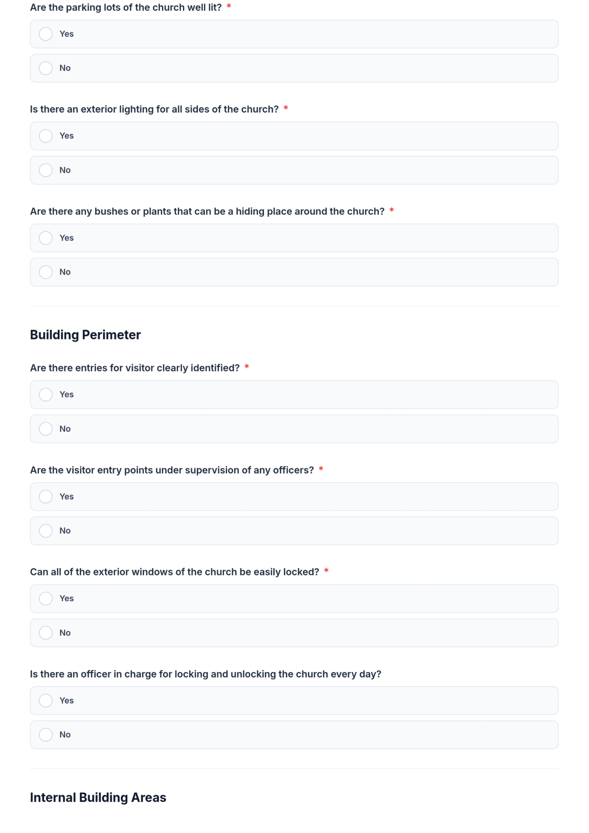 Free Church Security Assessment Form Template & AI Maker Free Church Security Assessment Form Template & AI Maker