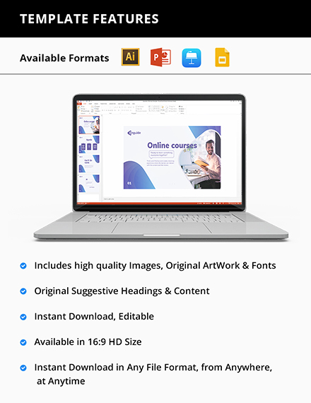 Online Courses Presentation Template - PDF | Word | Apple ...