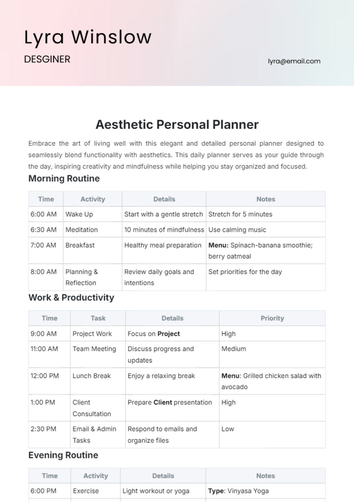 Free Aesthetic Planner Templates To Customize Online Free Aesthetic Planner Templates To Customize Online