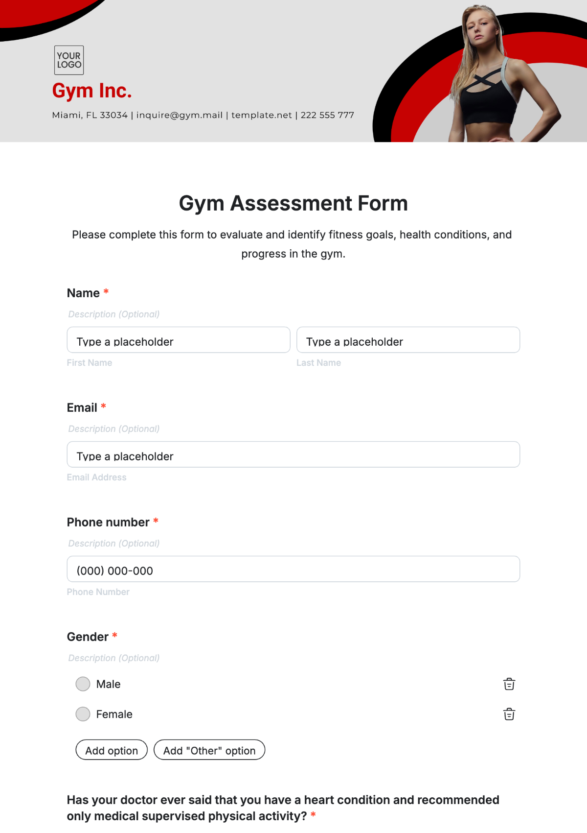 Free Physiotherapy Assessment Form Template - Edit Online & Download ...