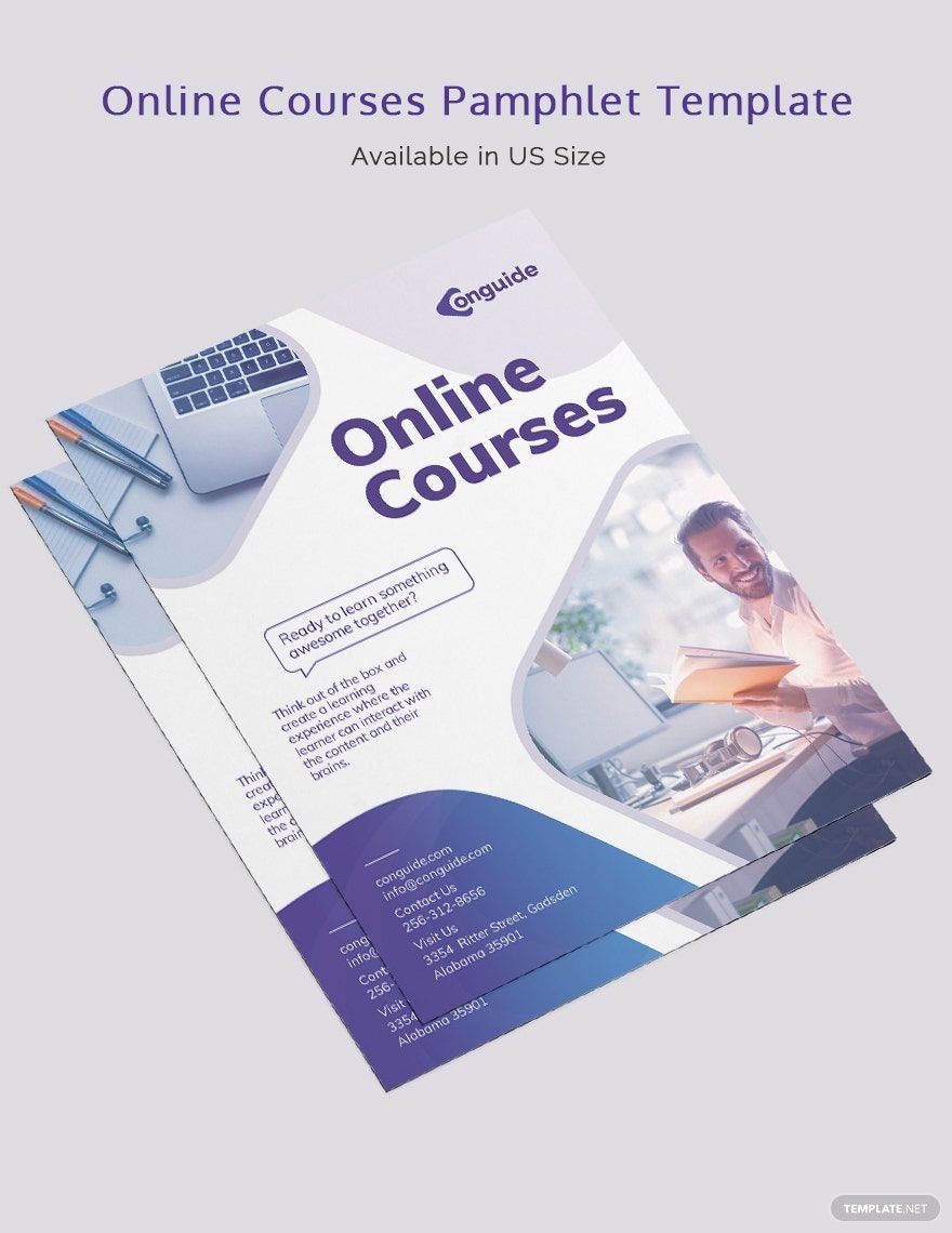 Online Courses Pamphlet Template