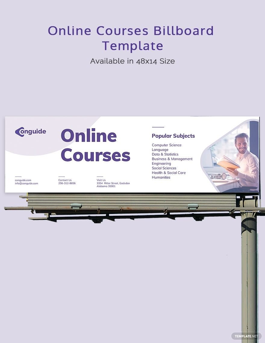 Online Courses Billboard Template
