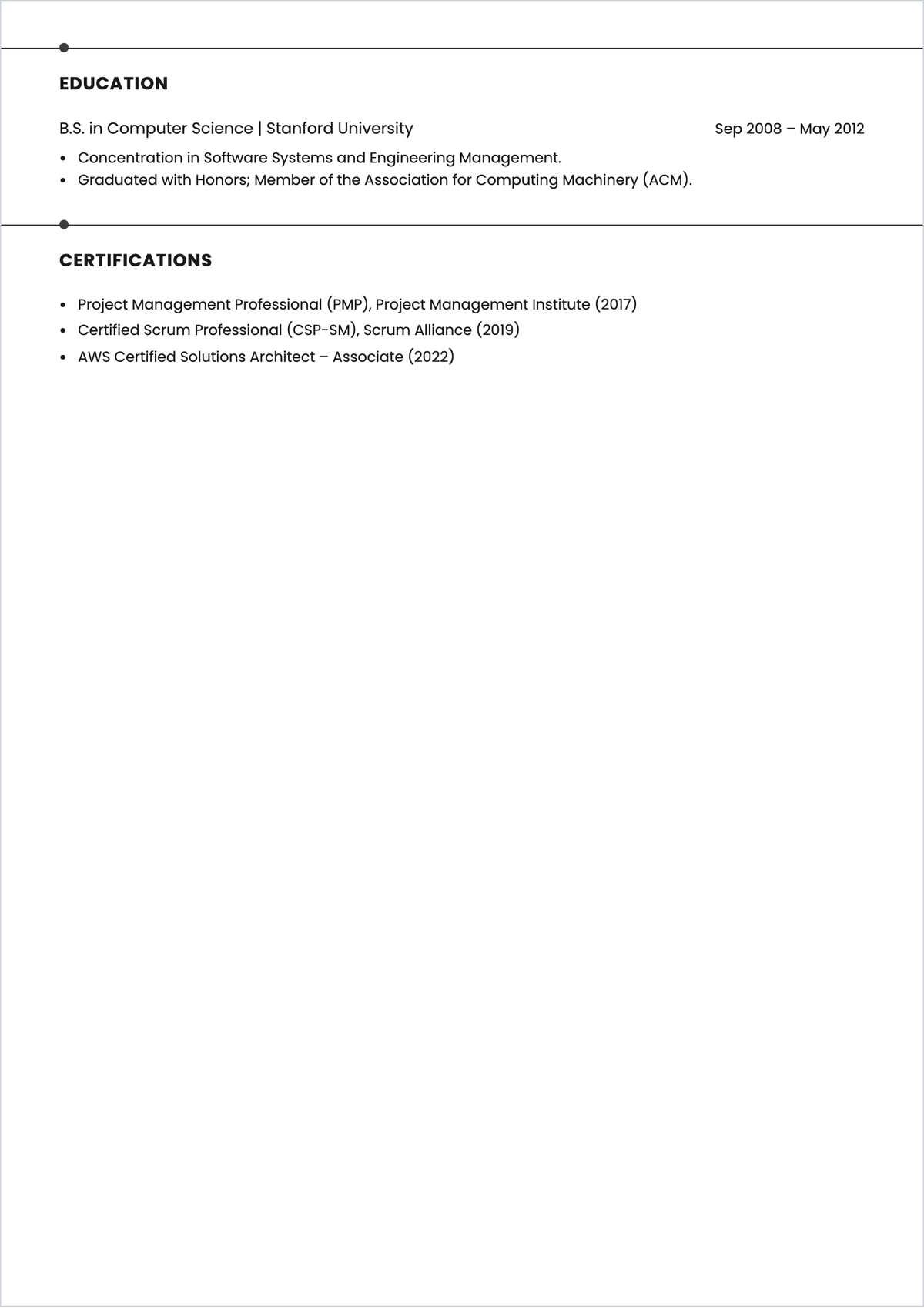 Free Good ATS Resume Skills for Job Application Template