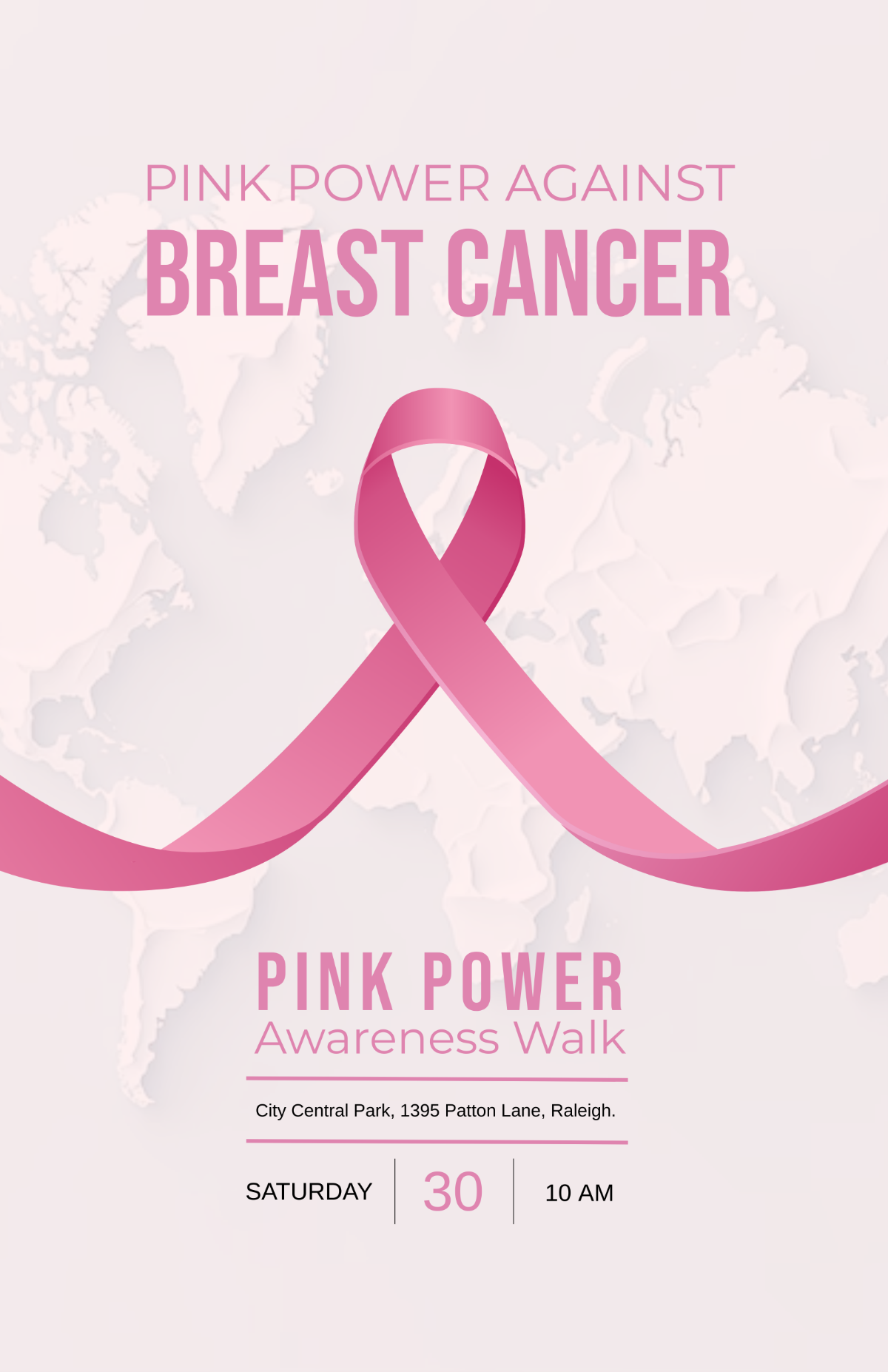 Pink Power Poster Template - Edit Online & Download