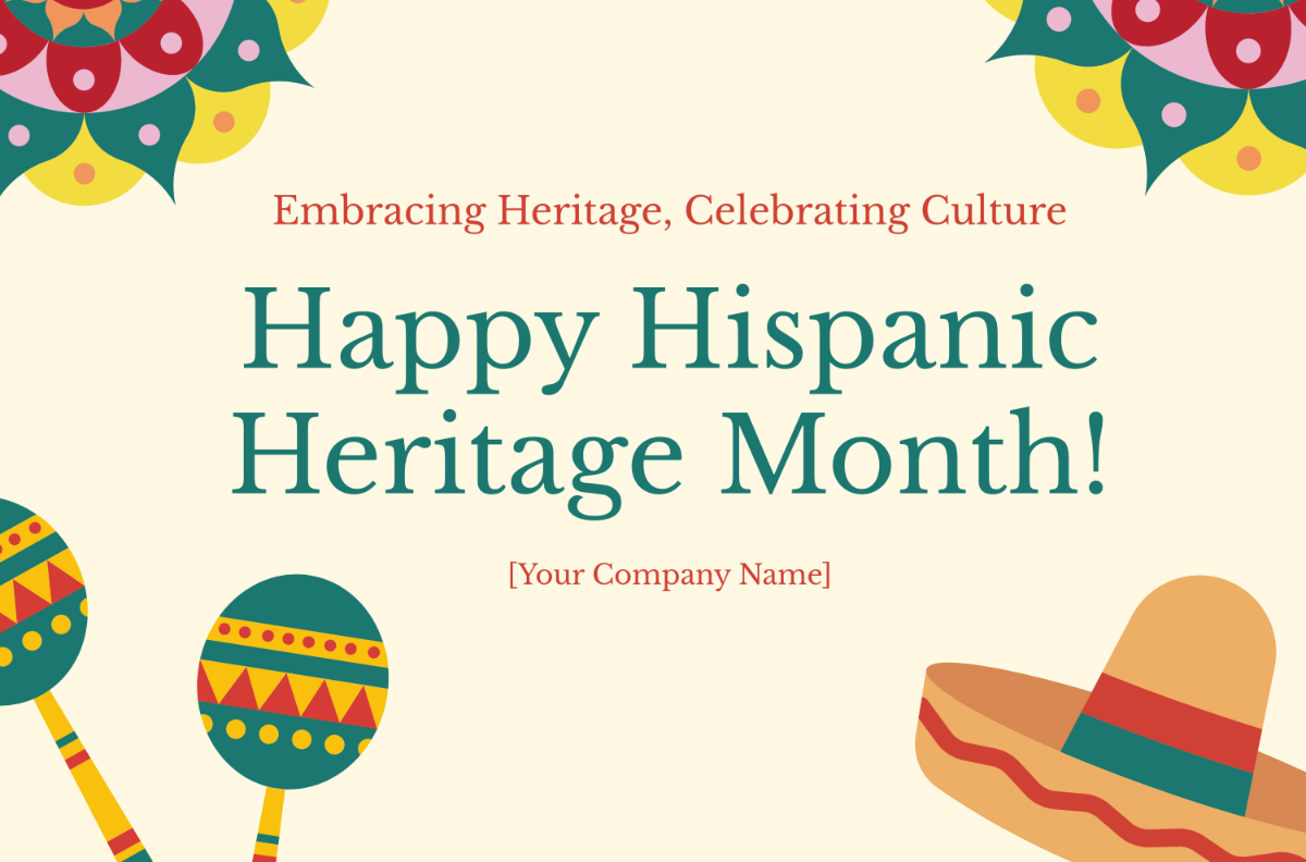 Hispanic Heritage Month Printable Banner Template - Edit Online & Download