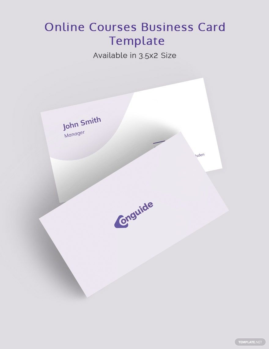 Online Courses Business Card Template
