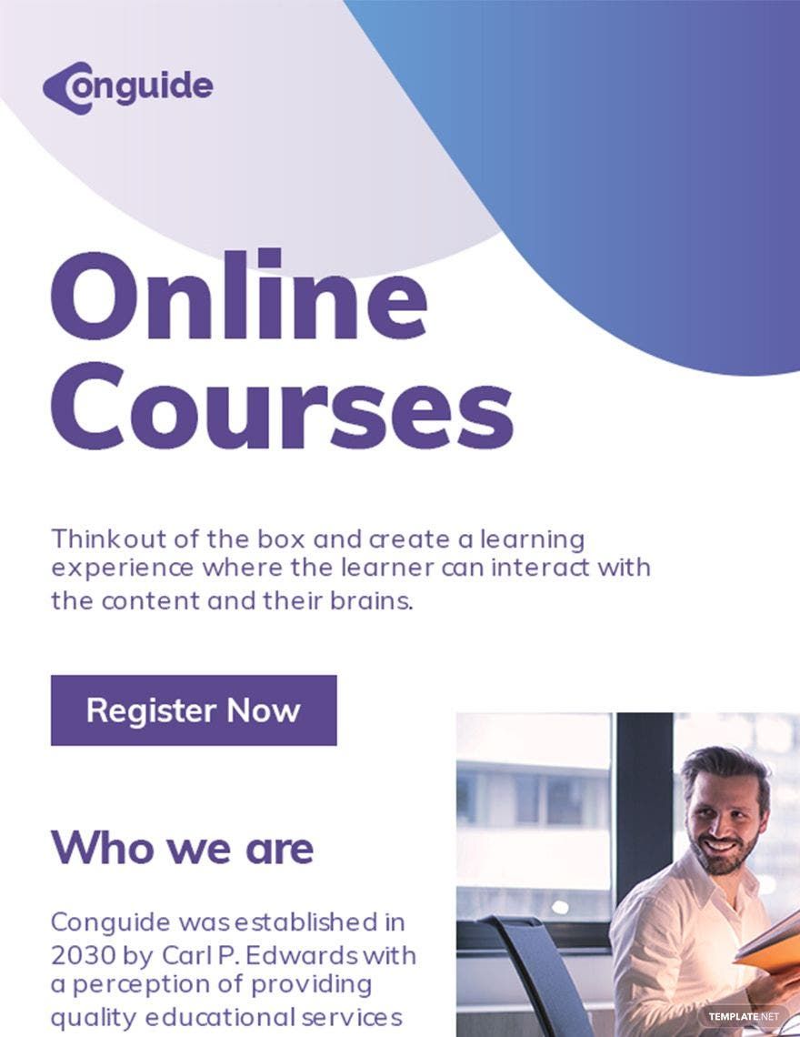 Online Courses Email Newsletter Template