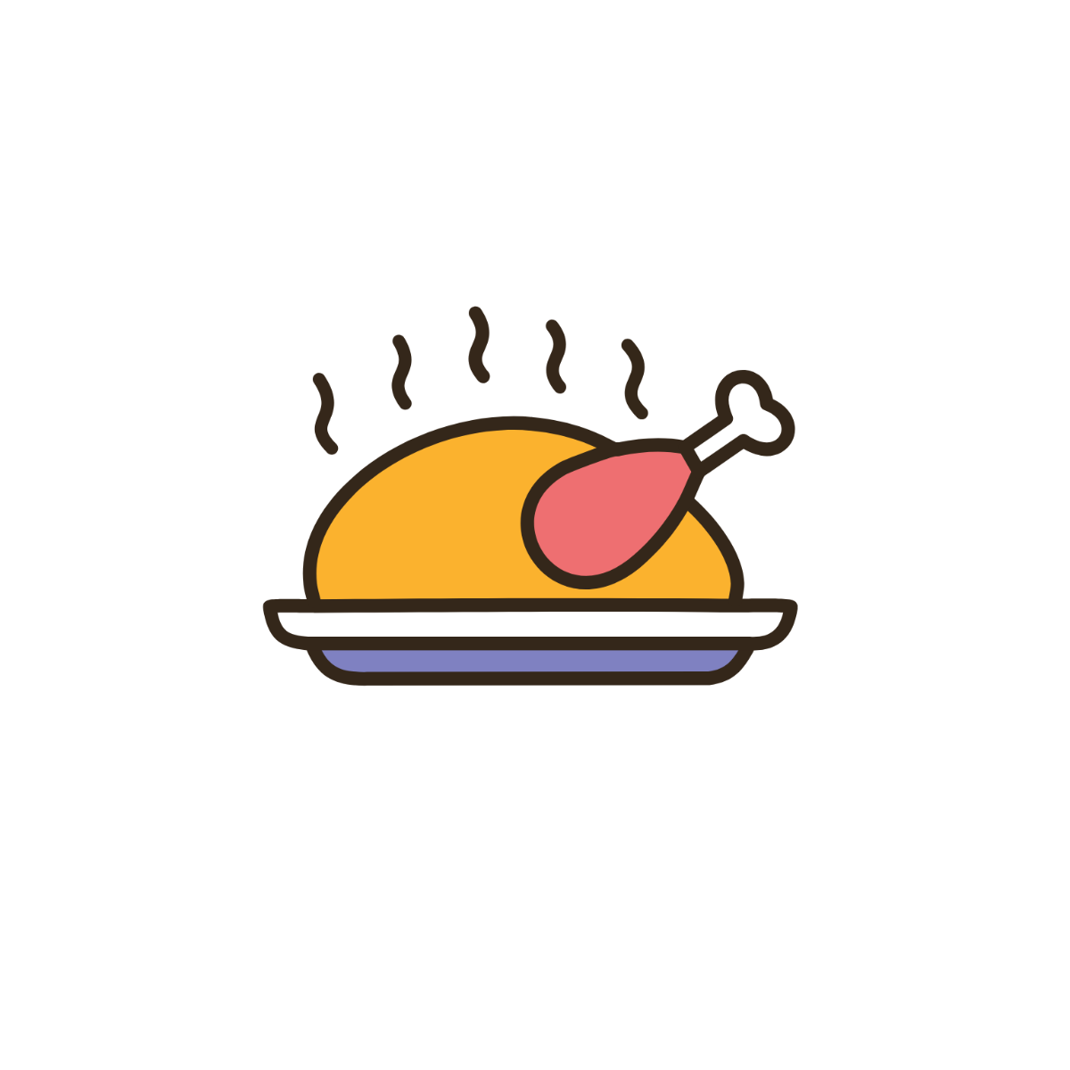 Thanksgiving Roasted Turkey Icon - Edit Online | Template.net