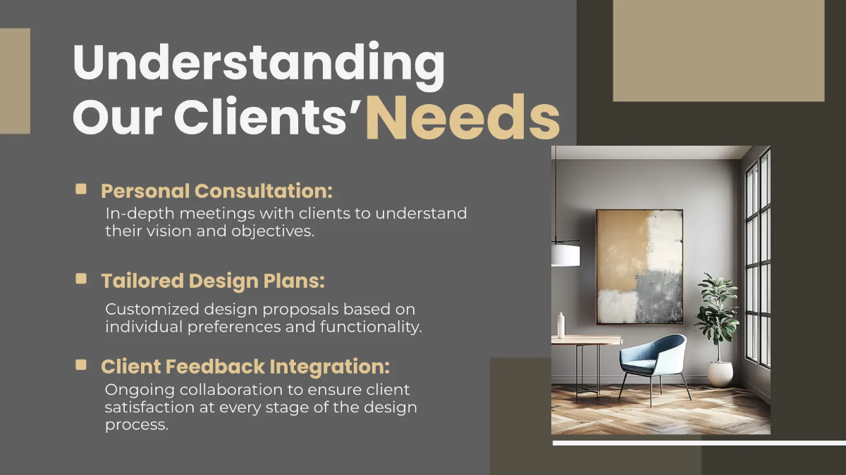 Free Interior Design Client Presentation Template to Edit Online