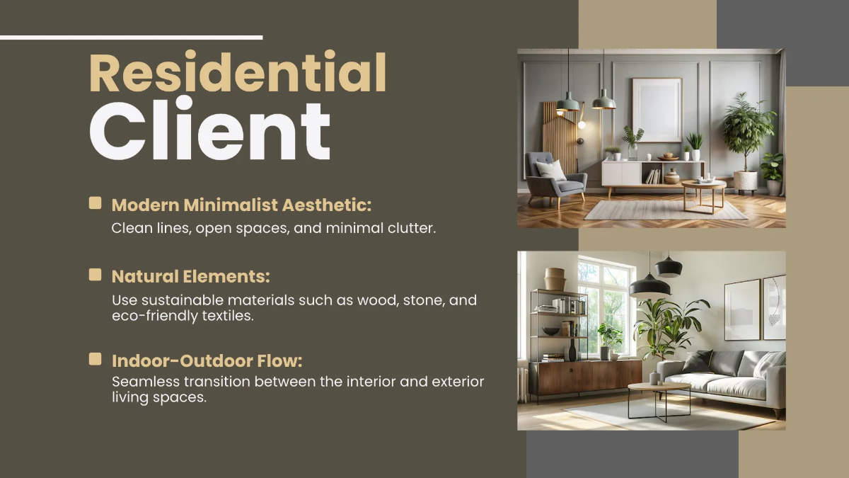 Free Interior Design Client Presentation Template to Edit Online