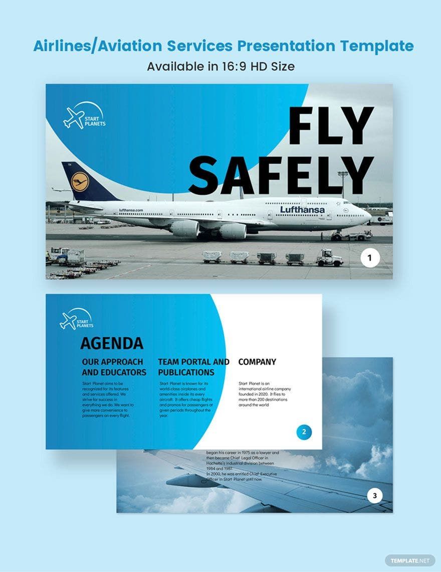 Airlines/Aviation Services Presentation Template