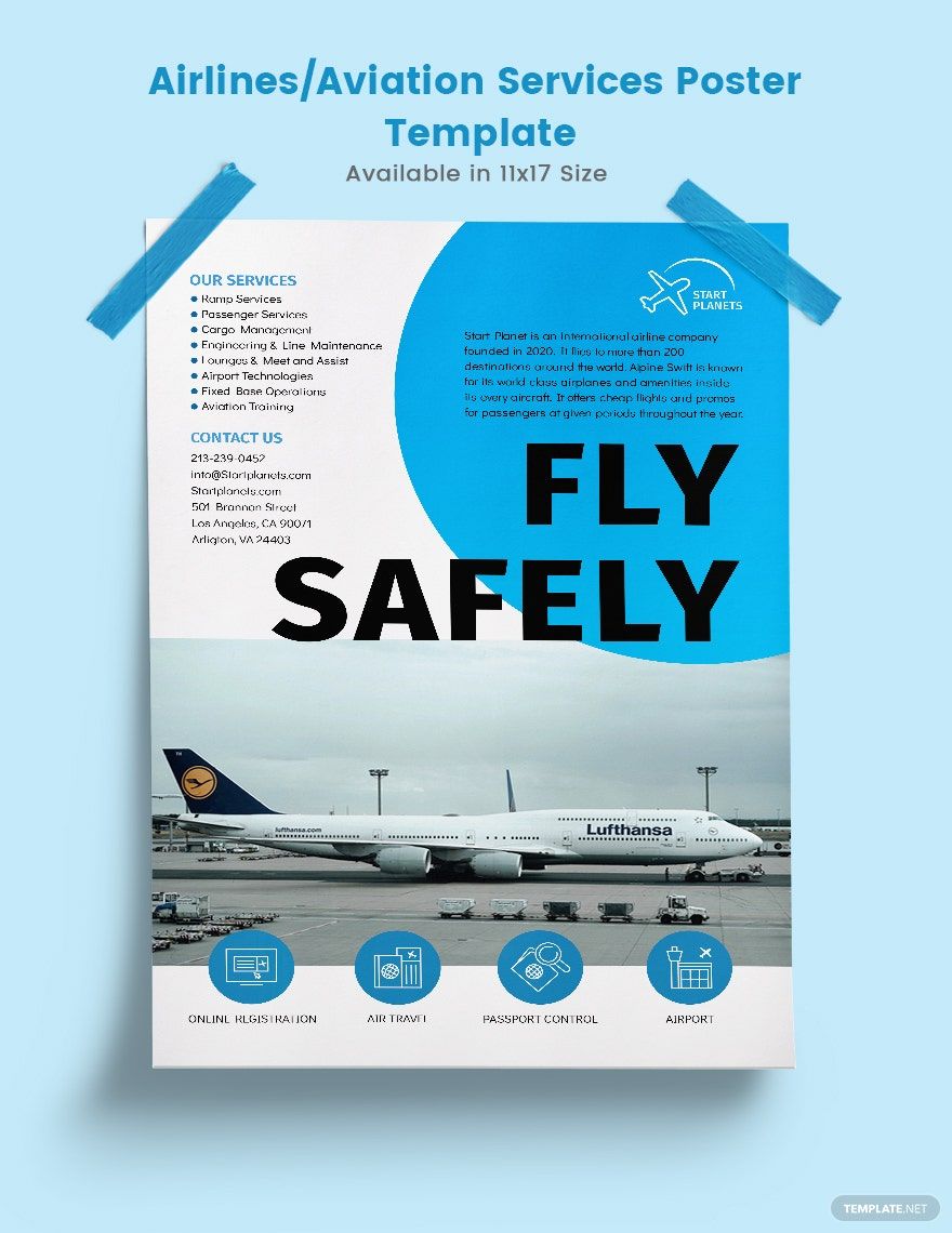 Airlines/Aviation Services Poster Template