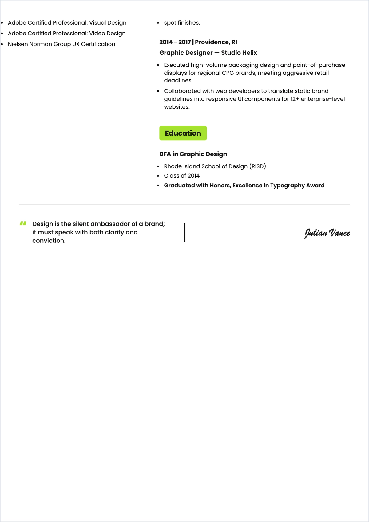 Free Polished ATS Resume Template, AI Resume Builder