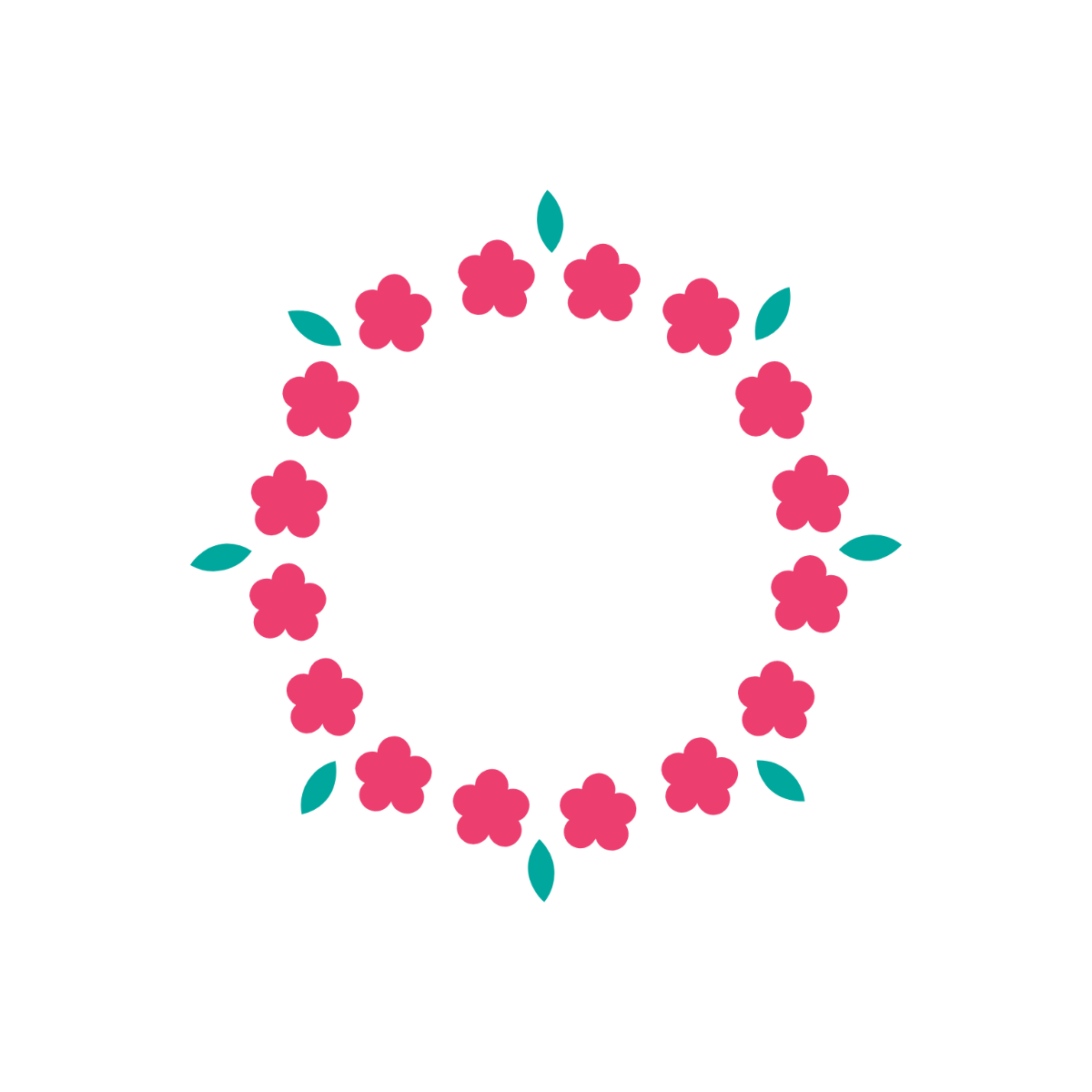 Floral Circle Clipart