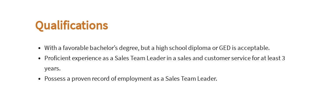 Free Sales Team Leader Job AD/Description Template 5.jpe