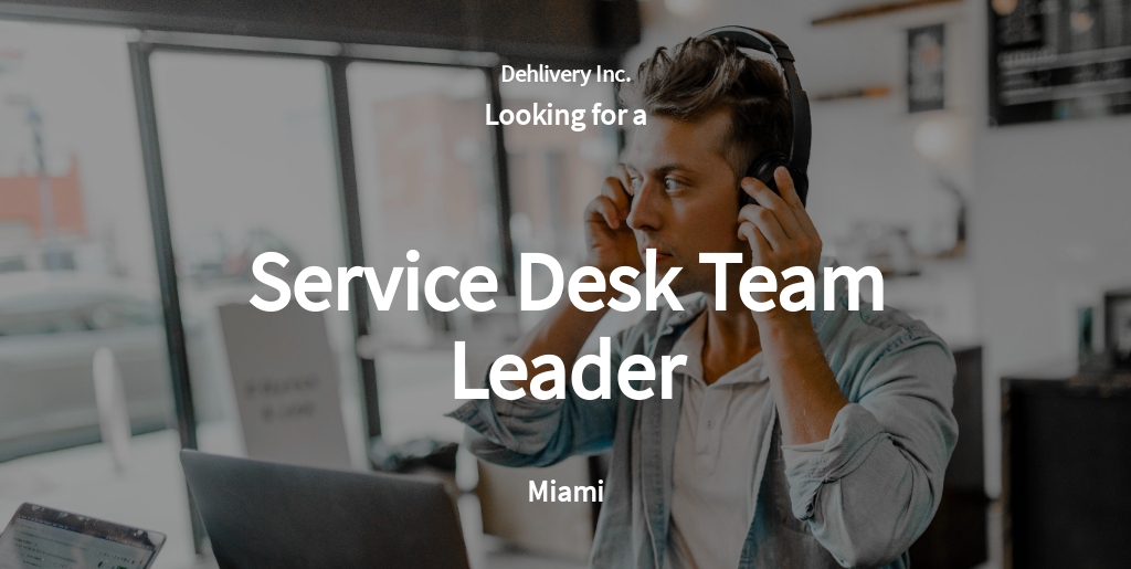 Free Service Desk Team Leader Job AD/Description Template.jpe