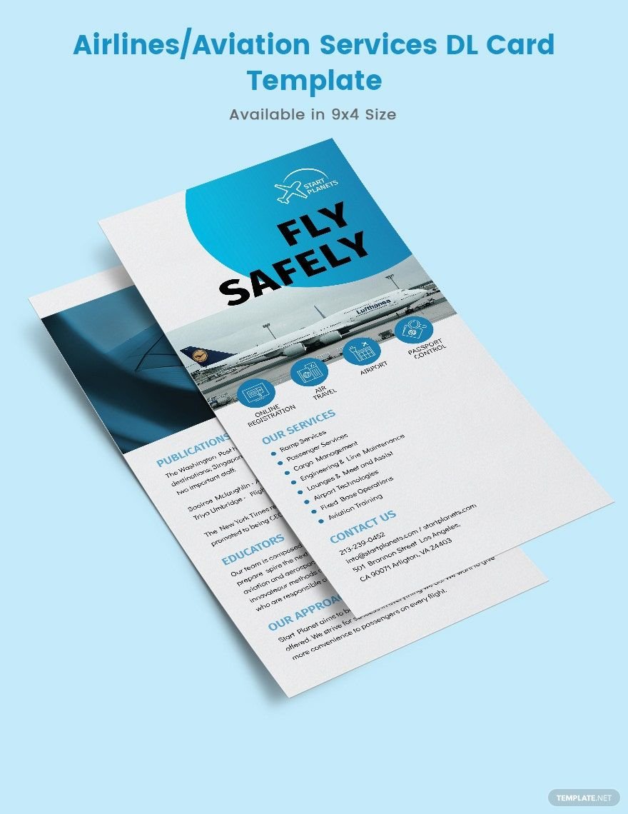 Airlines/Aviation Services DL Card Template