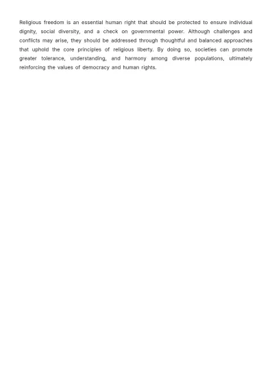 Free Argumentative Essay on Religious Freedom Template to Edit Online