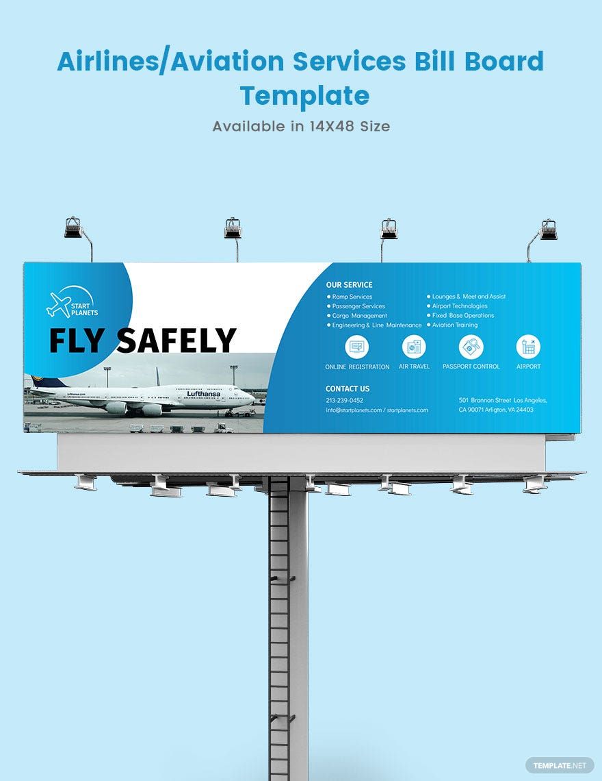Airlines/Aviation Services Billboard Template