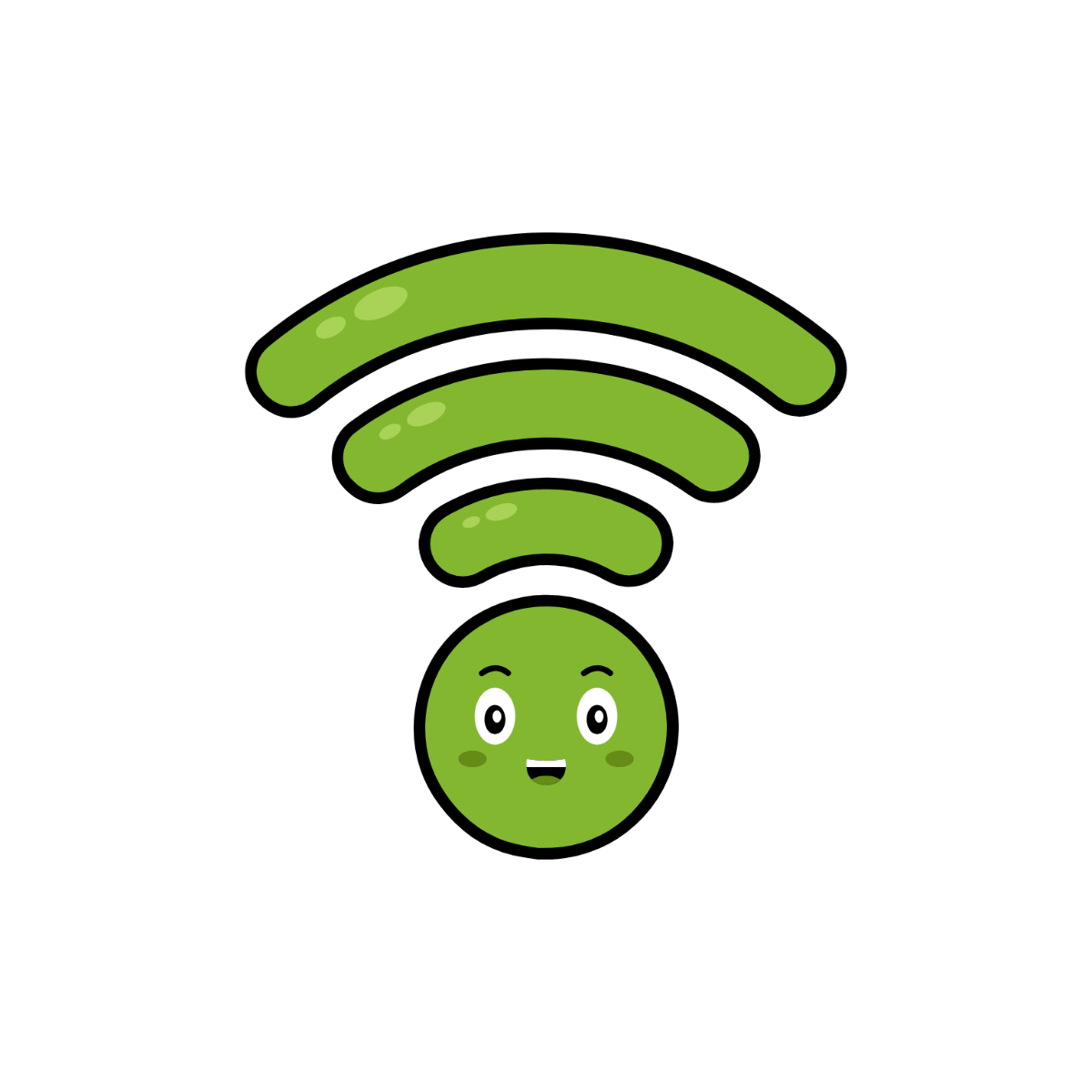 Cartoon WiFi Clipart