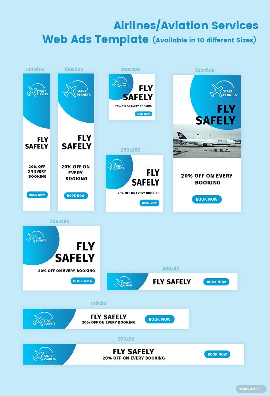 Airlines/Aviation Services Web Ads Template