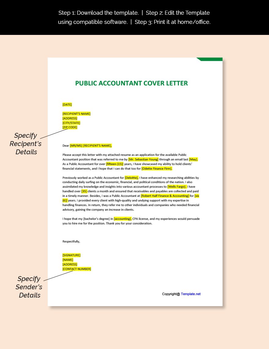 Public Accountant Cover Letter