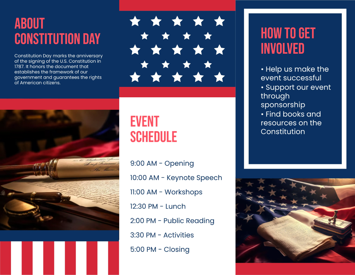 Free Constitution Day Brochure Template to Edit Online