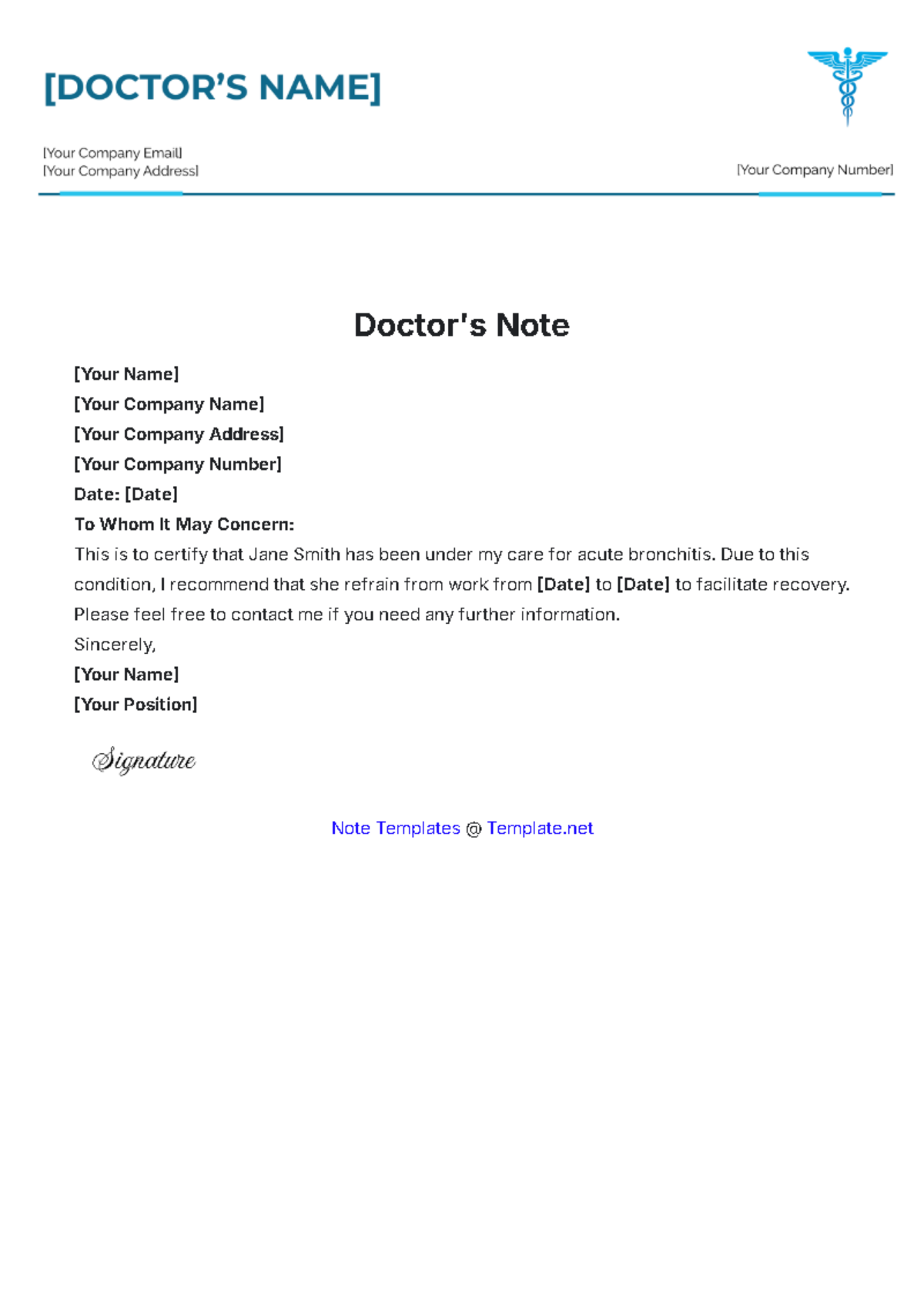 Doctors Note Template - Edit Online & Download