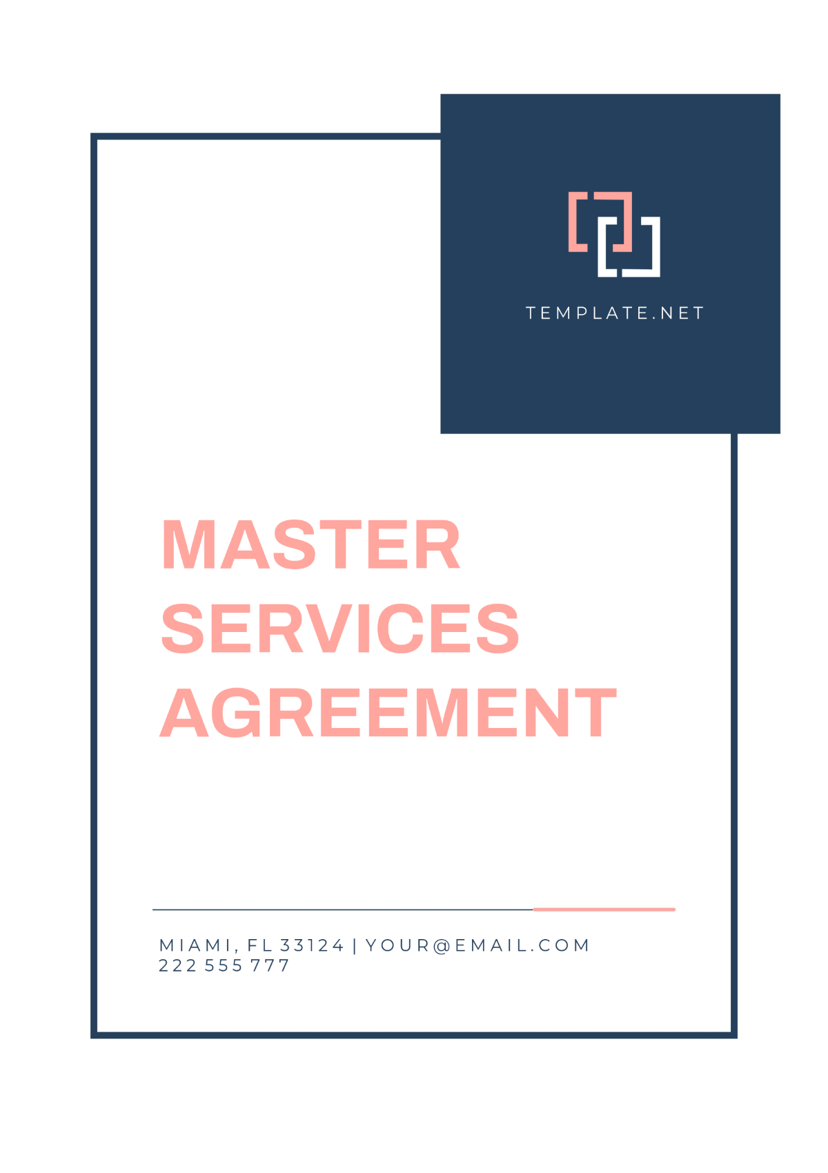 Master Services Agreement Template - Edit Online & Download