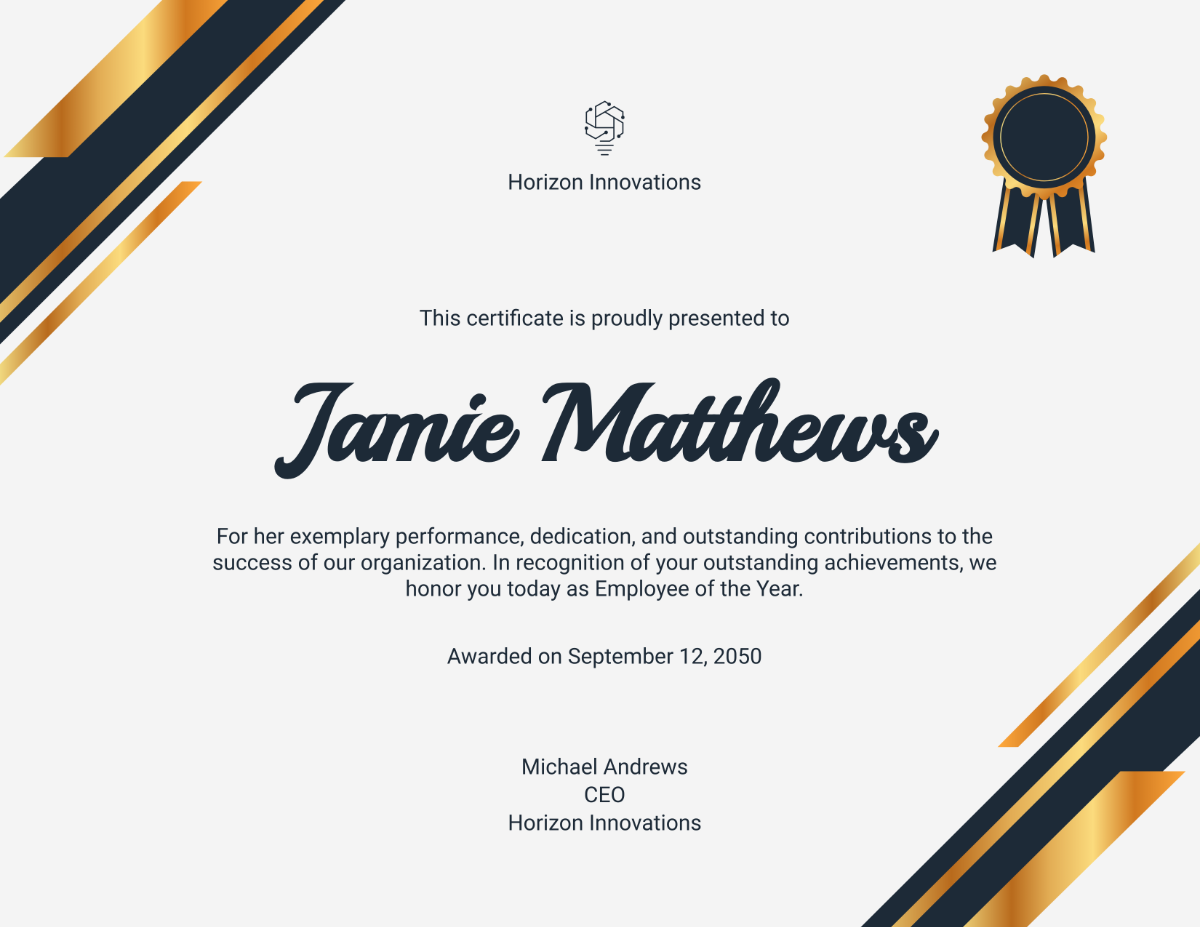 Printable Certificate