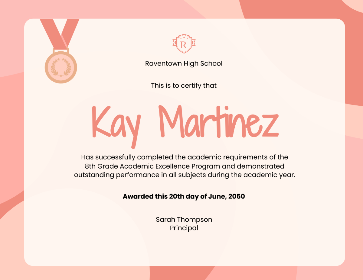 Aesthetic School Certificate