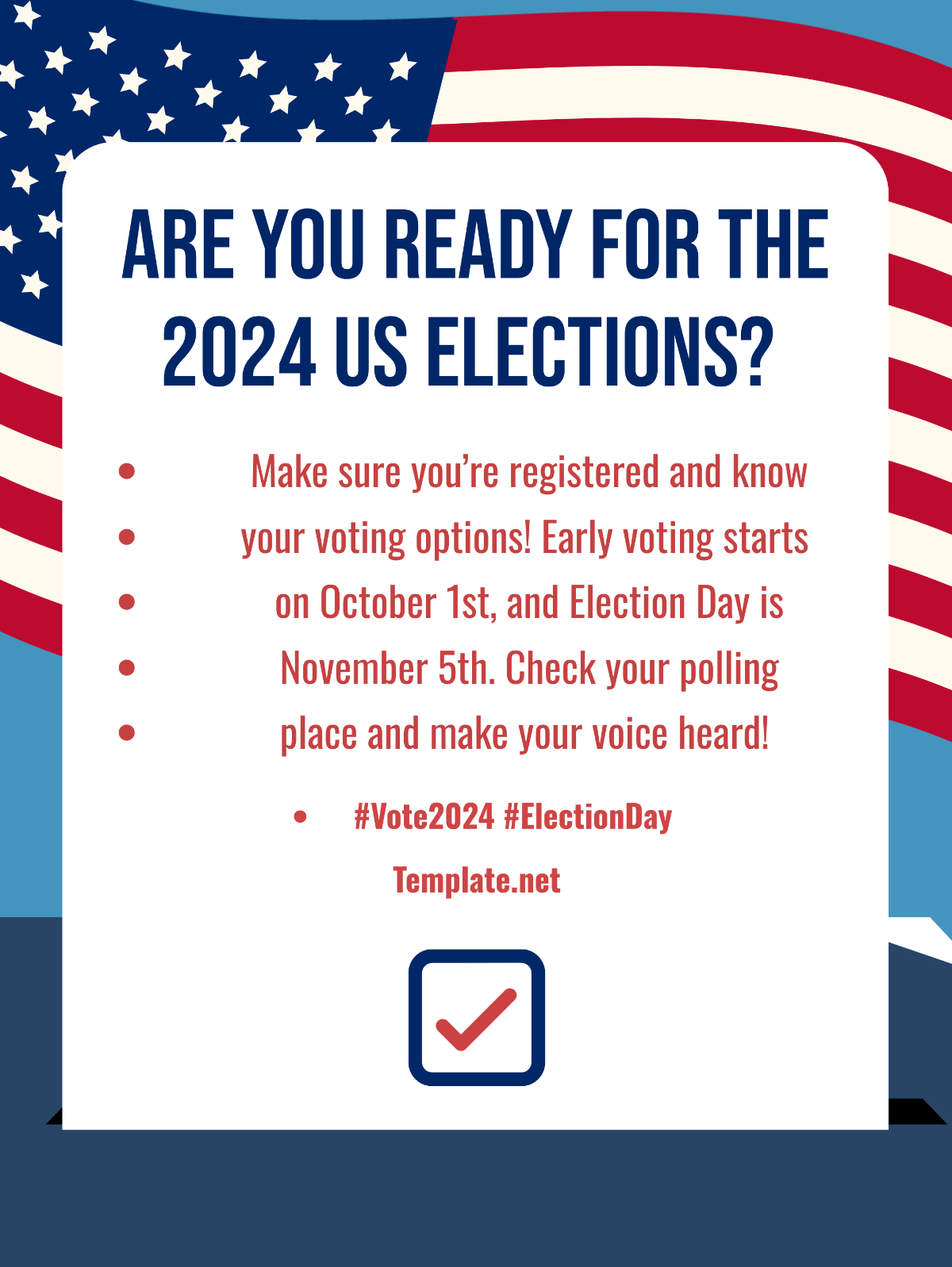 US Elections Social Media Post Template - Edit Online & Download